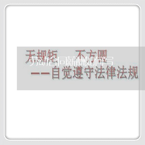 劳动合同薪酬如何写/2023040308171 劳动合同薪酬如何写/2023040308171