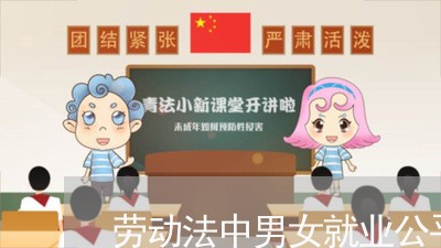 劳动法中男女就业公平 劳动法中男女就业公平