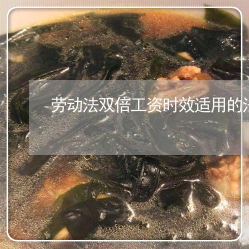 劳动法双倍工资时效适用的法律