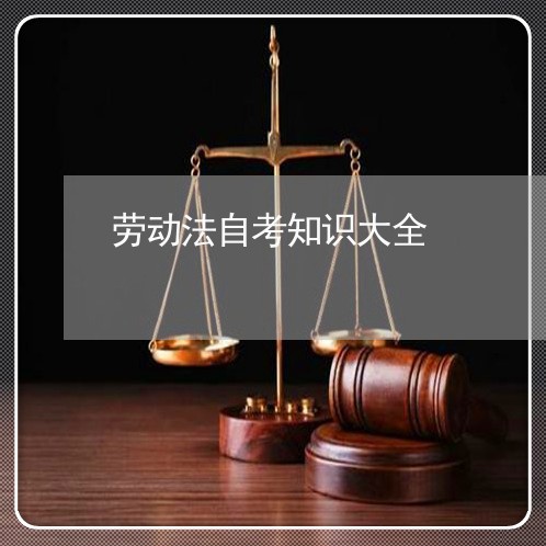劳动法自考知识大全 劳动法自考知识大全