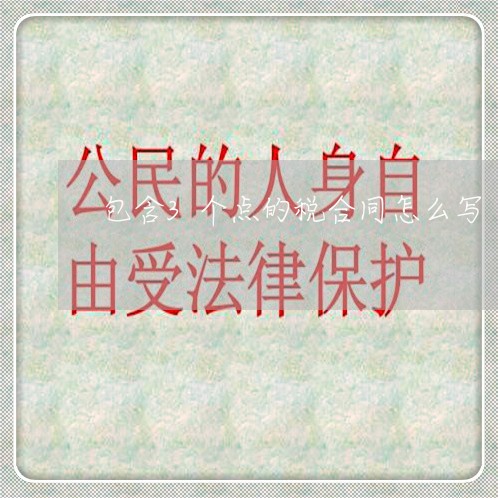 包含3个点的税合同怎么写/2023042536169