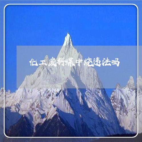 化工废料煤中烧违法吗 化工废料煤中烧违法吗