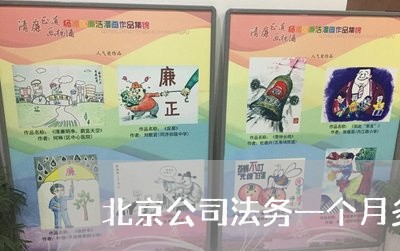 北京公司法务一个月多少钱工资 北京公司法务一个月多少钱工资
