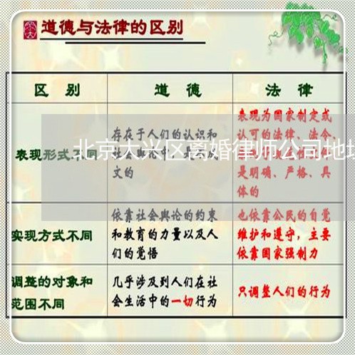 北京大兴区离婚律师公司地址