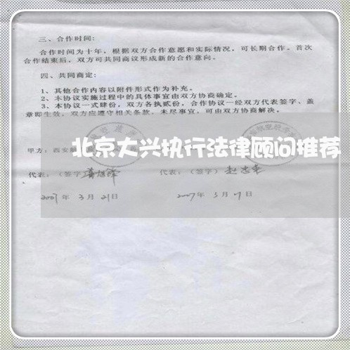北京大兴执行法律顾问推荐/2023061814025