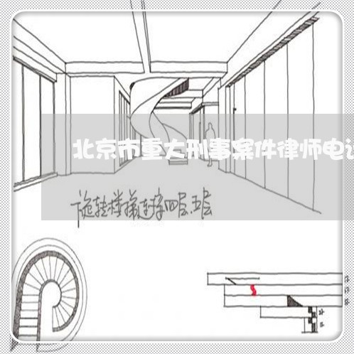 北京市重大刑事案件律师电话咨询/2023031704727