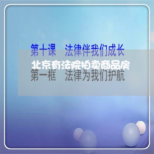 北京有法院拍卖商品房 北京有法院拍卖商品房
