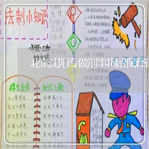 北京沈阳专做刑事拘留保释律师/2023031783583