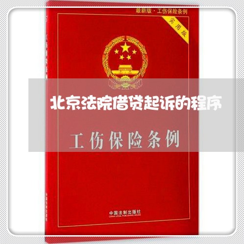 北京法院借贷起诉的程序
