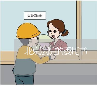 北京法院的委托书