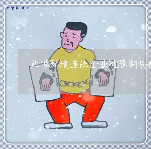 北京环境违法企业被限制贷款/2023031751492