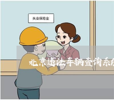 北京违法车辆查询系统 北京违法车辆查询系统