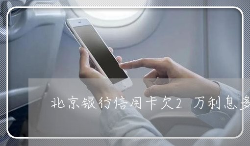 北京银行信用卡欠2万利息多少