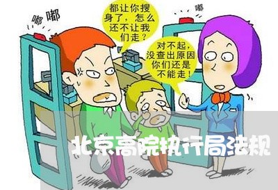 北京高院执行局法规