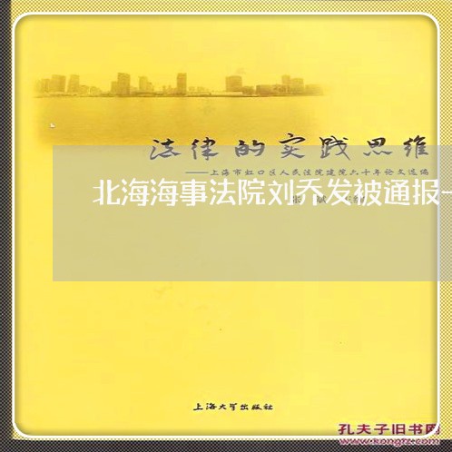 北海海事法院刘乔发被通报一事