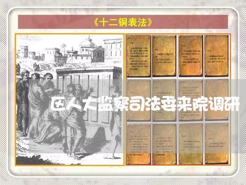 区人大监察司法委来院调研