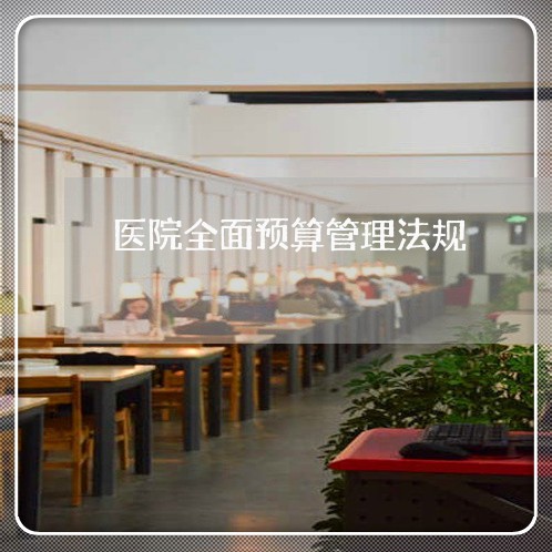 医院全面预算管理法规 医院全面预算管理法规