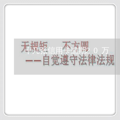 十几张信用卡逾期20万 十几张信用卡逾期20万