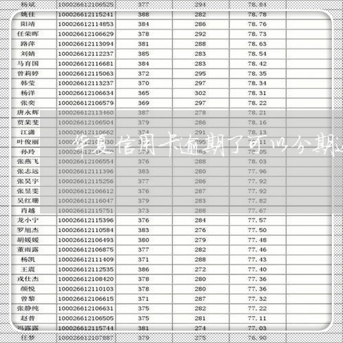 华夏信用卡逾期了可以分期还款吗/2023060672827