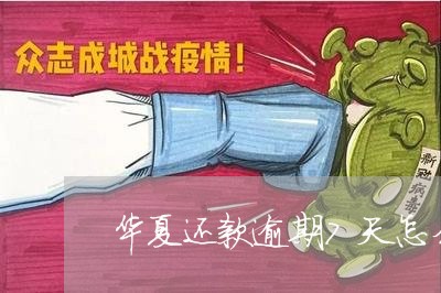 华夏还款逾期7天怎么办/2023030174318