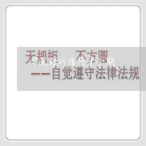 华夏银行信用卡分期/2023030137278