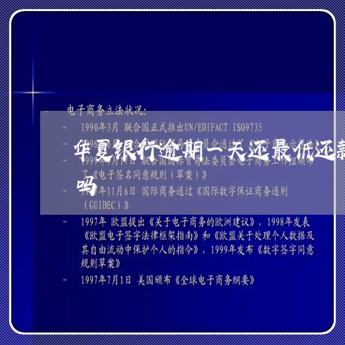 华夏银行逾期一天还最低还款额还可以刷卡吗