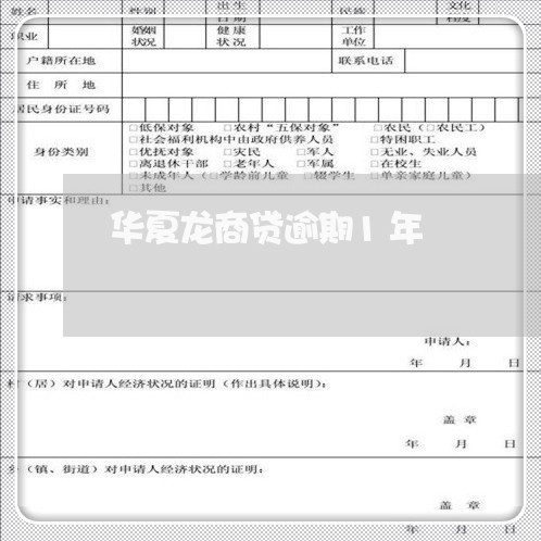 华夏龙商贷逾期1年/2023102497948