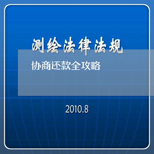 协商还款全攻略/2023070896138