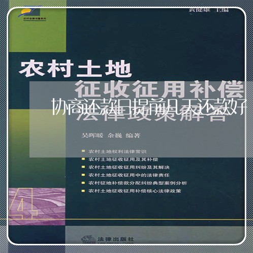 协商还款日提前几天还款好/2023110727352