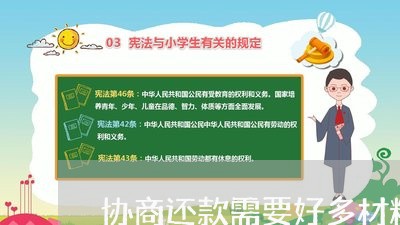 协商还款需要好多材料怎么办/2023082589594