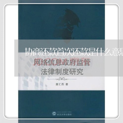 协商还款首次还款是什么意思/2023070813924