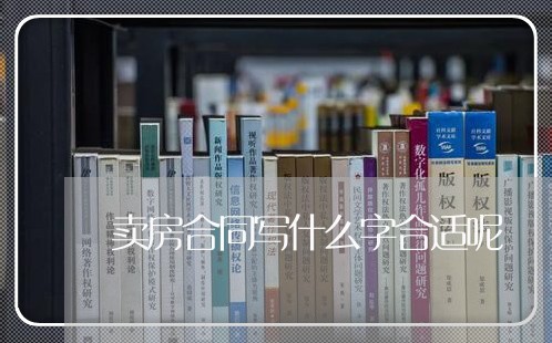 卖房合同写什么字合适呢/2023041086159
