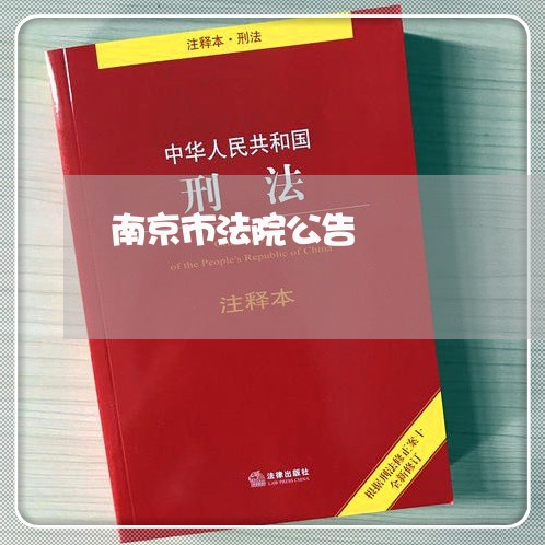 南京市法院公告 南京市法院公告