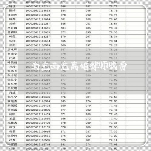 南充西充离婚律师收费