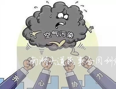 南湖大道民事合同纠纷律师