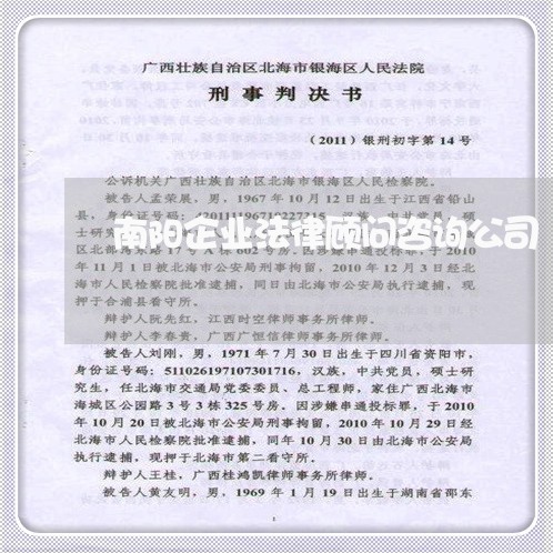 南阳企业法律顾问咨询公司/2023061947350