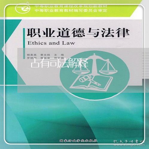 占有司法解释 占有司法解释