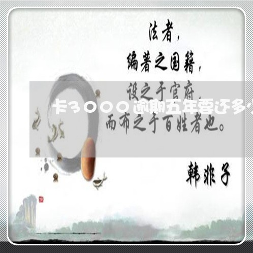 卡3000逾期五年要还多少