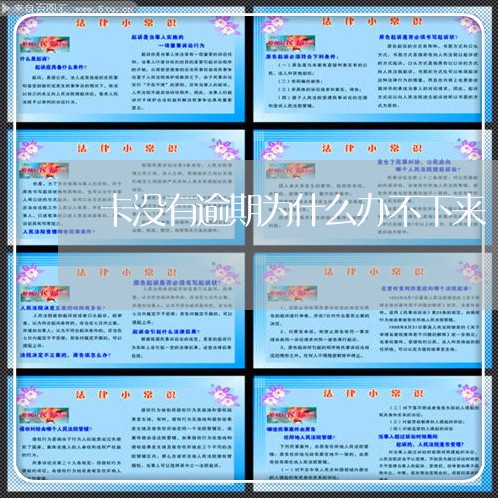 卡没有逾期为什么办不下来