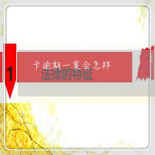 卡逾期一案会怎样 卡逾期一案会怎样