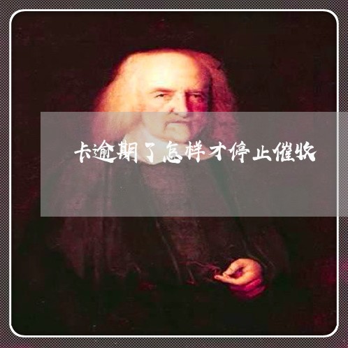 卡逾期了怎样才停止催收