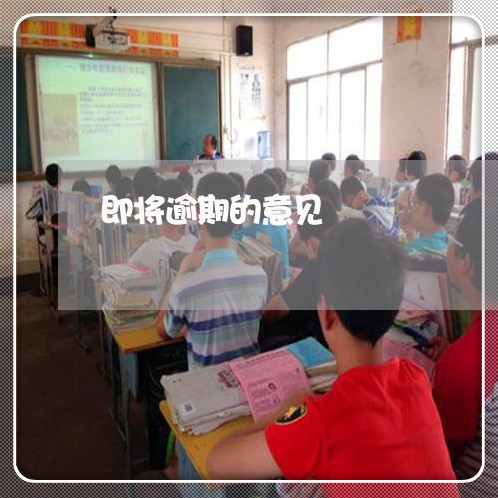 即将逾期的意见 即将逾期的意见