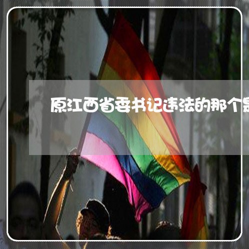 原江西省委书记违法的那个是谁 原江西省委书记违法的那个是谁