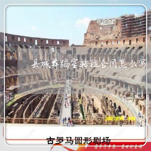 县城舞蹈室转租合同怎么写/2023022794158 县城舞蹈室转租合同怎么写/2023022794158