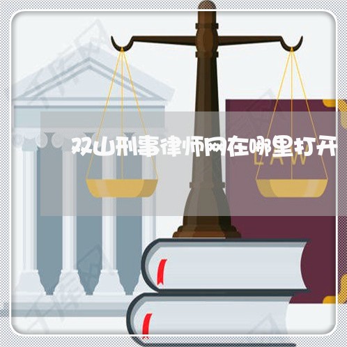 双山刑事律师网在哪里打开/2023060981593