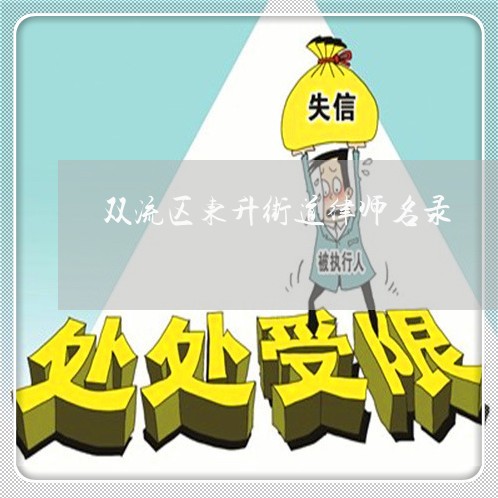 双流区东升街道律师名录