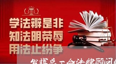 发挥总工会法律顾问的作用 发挥总工会法律顾问的作用