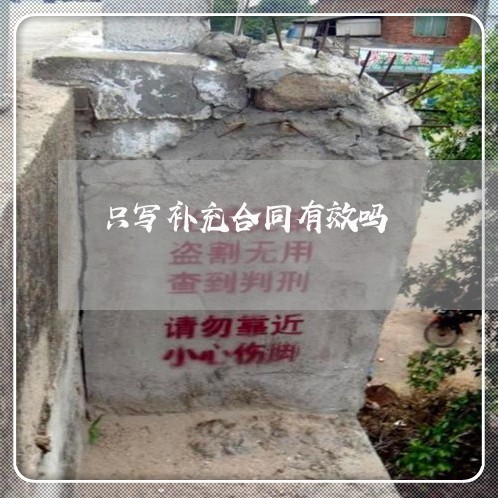 只写补充合同有效吗/2023041184927 只写补充合同有效吗/2023041184927