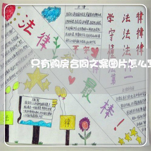 只有购房合同文案图片怎么写/2023041385826