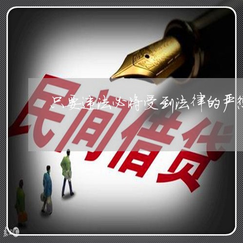 只要违法必将受到法律的严惩 只要违法必将受到法律的严惩